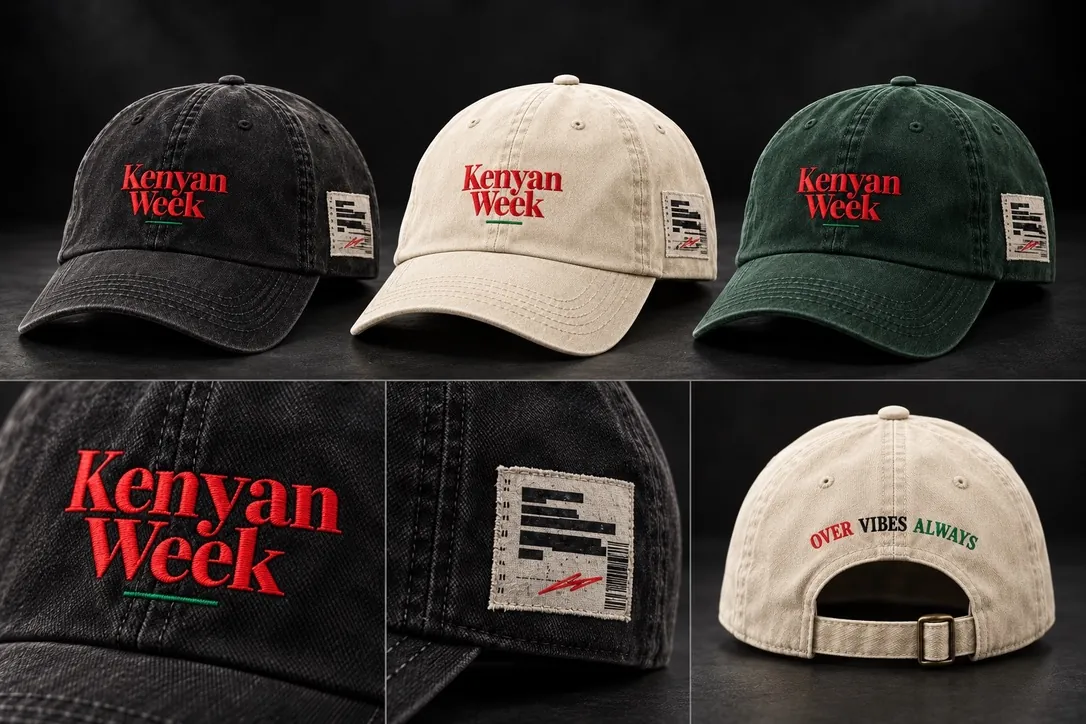 KWTW cap designs; black is the proposed Founders Pack colour, with bone and green shown as alternatives